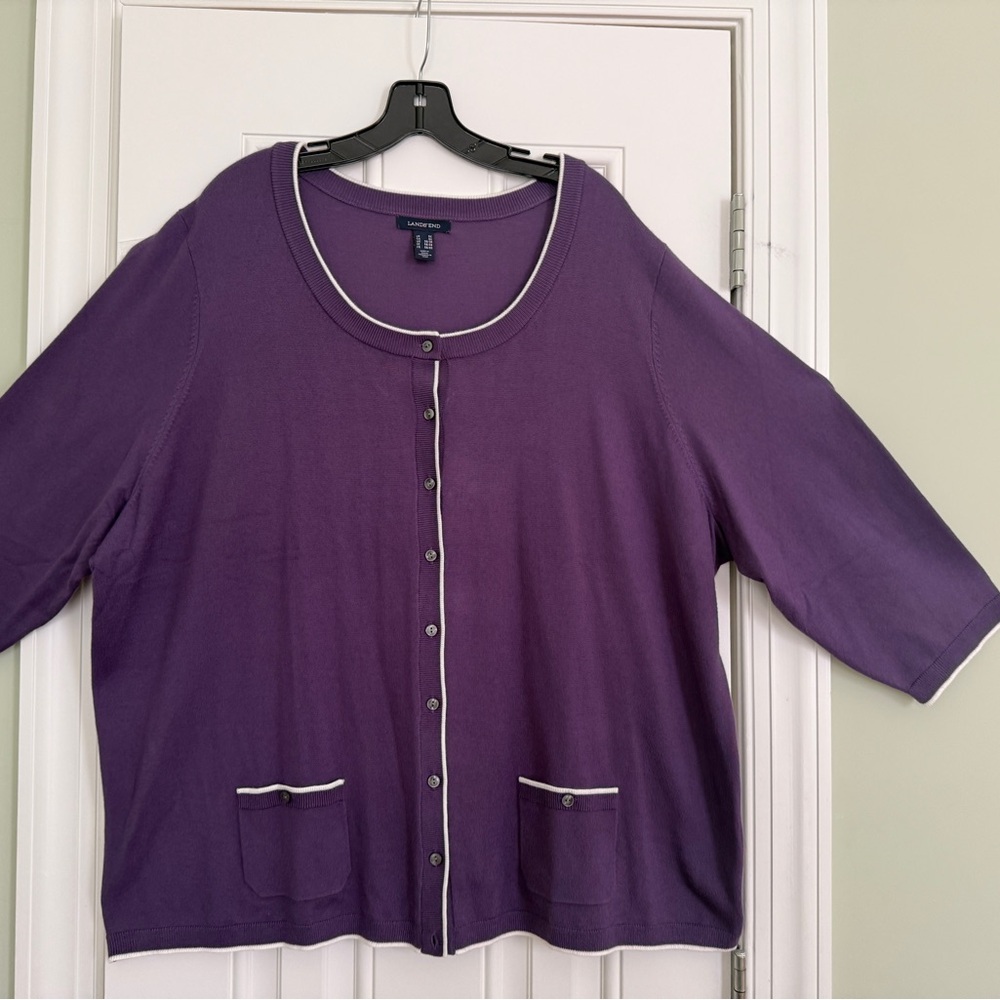 Lands' End Plum Knit Sweater